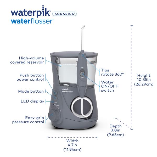 Gray Waterpik™ Aquarius™ Water Flosser - Image 2